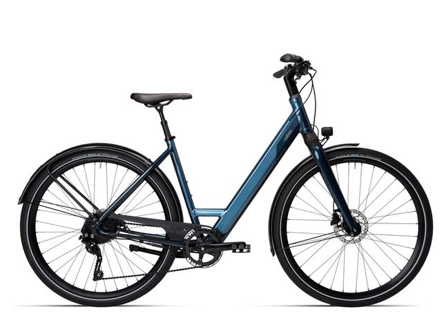 Fahrrad blau electric drive